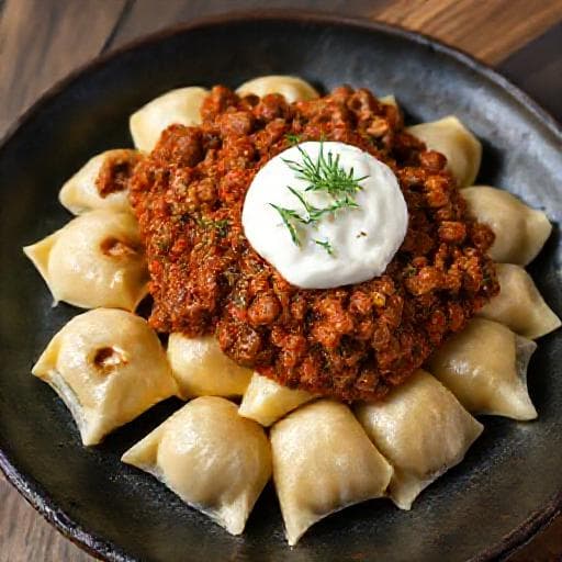 Kıymalı ve Baharatlı Patates Mantısı
