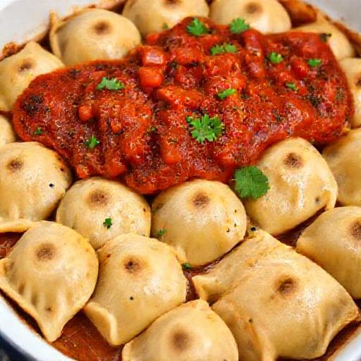 Baharatlı Mercimekli Mantı (Fırında)