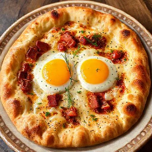 Pastırmalı ve Yumurtalı Pide