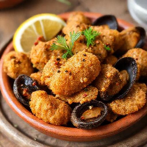 Baharatlı Ege Usulü Midye Tava