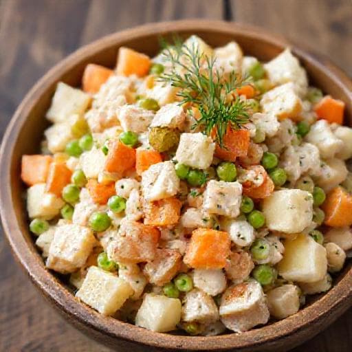Kremalı Rus Salatası (Smetana Bazlı)