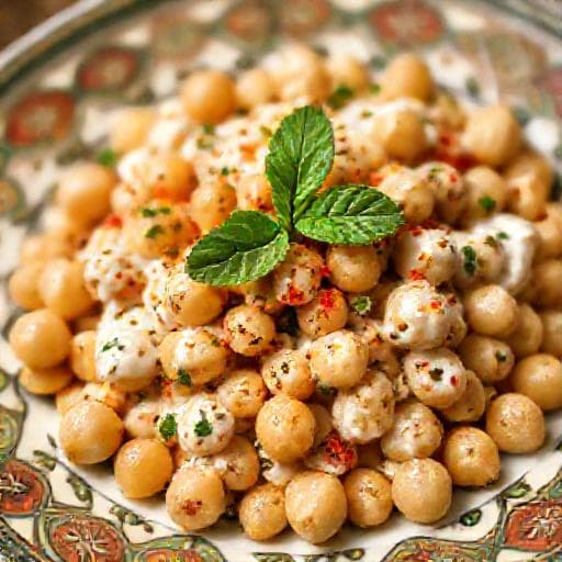 Baharatlı ve Yoğurtlu Nohut Salatası