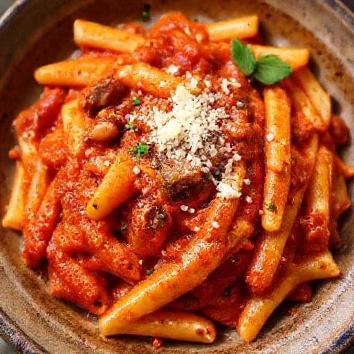 Penne Arrabbiata alla Romana (Roma Usulü)