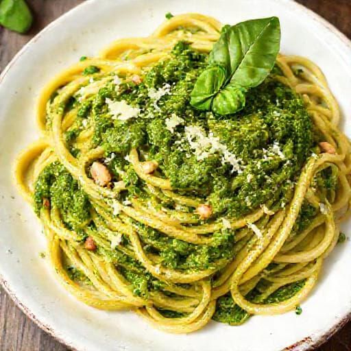 Klasik Pesto Soslu Makarna