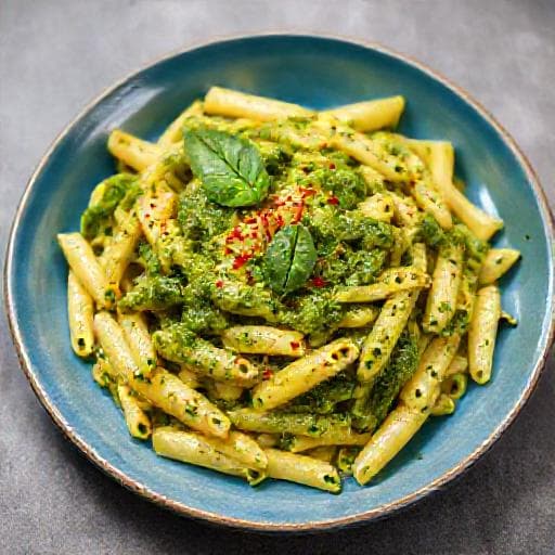 Hızlı Pesto Soslu Makarna