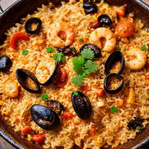 Hızlı Deniz Mahsullü Paella