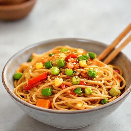 Hızlı Sebzeli Noodle