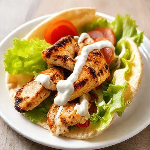 Hızlı ve Kolay Tavuk Souvlaki Pide
