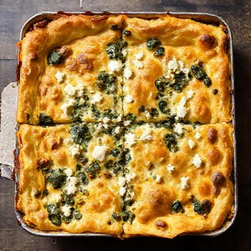 Ispanaklı ve Peynirli Börek (Yufkasız)