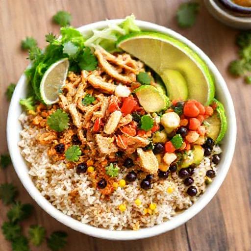 Hızlı Tavuklu Burrito Bowl