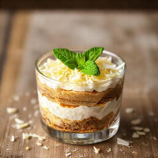 Limonlu ve Beyaz Çikolatalı Tiramisu
