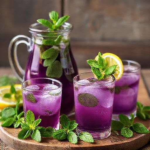 Nane ve Limonlu Reyhan Şerbeti
