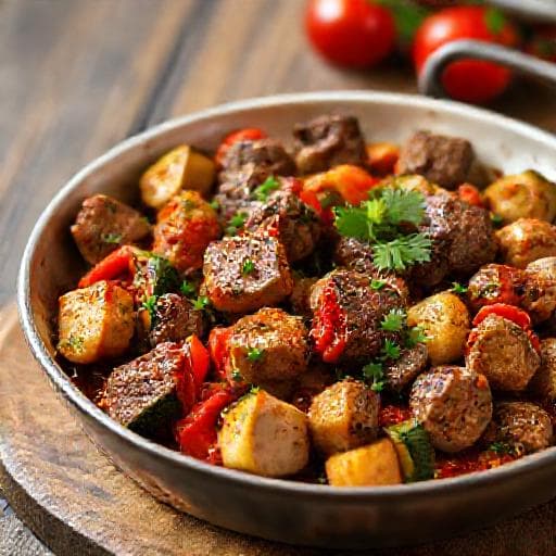 Hızlı Fırında Kabak Kebabı