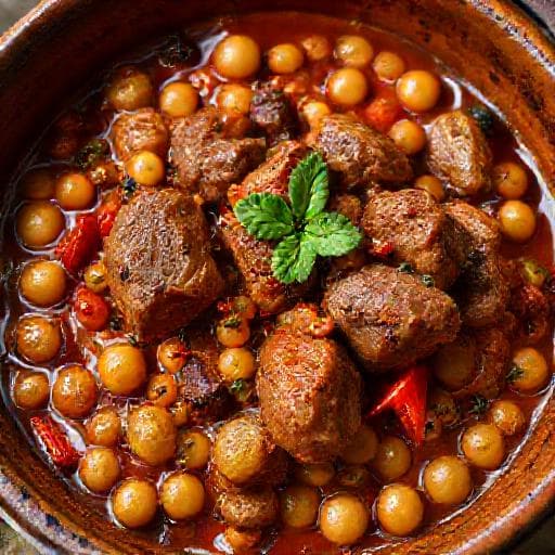 Baharatlı Maraş Tava (Kuzu ve Nohutlu)