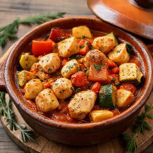 Hızlı Sebzeli Güveç (Tavuklu)