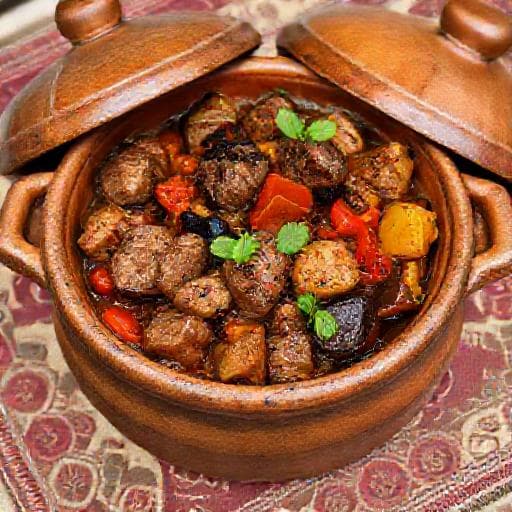 Patlıcanlı Çömlek Kebabı (Adana Yöresi)