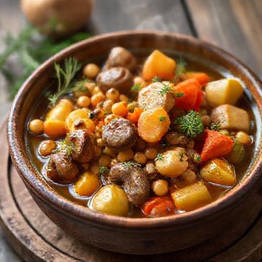 Sebzeli Buğu Kebabı (Vejetaryen Alternatif)