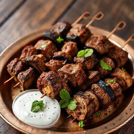 Kıymalı ve Patlıcanlı Kürdan Kebabı (Bölgesel Dokunuş)