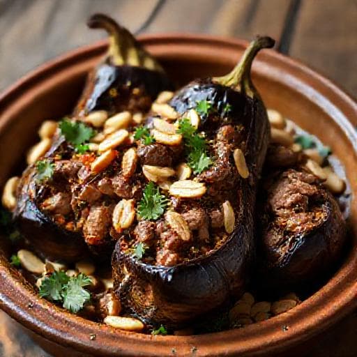 Kuzu Etli ve Bademli Bostan Kebabı