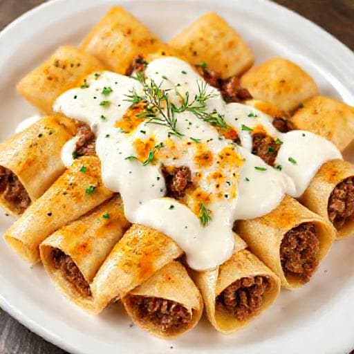 Yoğurt Soslu Krep Kebabı (Balkan Esintisi)