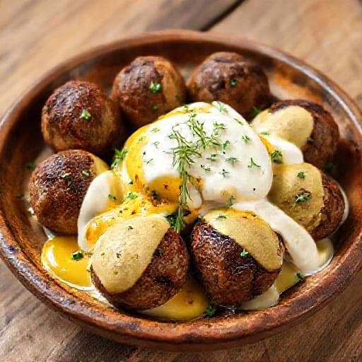 Salihli Odun Köftesi (Yoğurt Soslu)