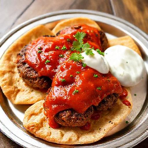 Bursa Usulü Pideli Köfte (İskender Soslu)
