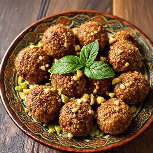 Fıstıklı ve Baharatlı Bulgurlu Köfte