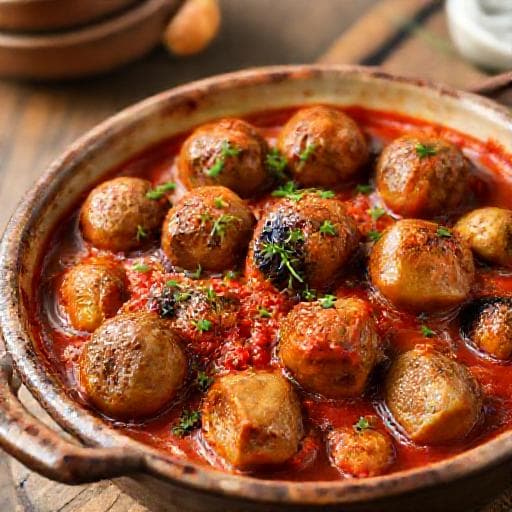 Fırında Hızlı Köfteli Patlıcan