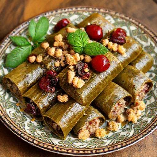 Vişneli ve Cevizli Yaprak Sarma (Yöresel Dokunuş)