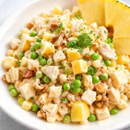 Ruska Salata s Piletinom i Ananasom