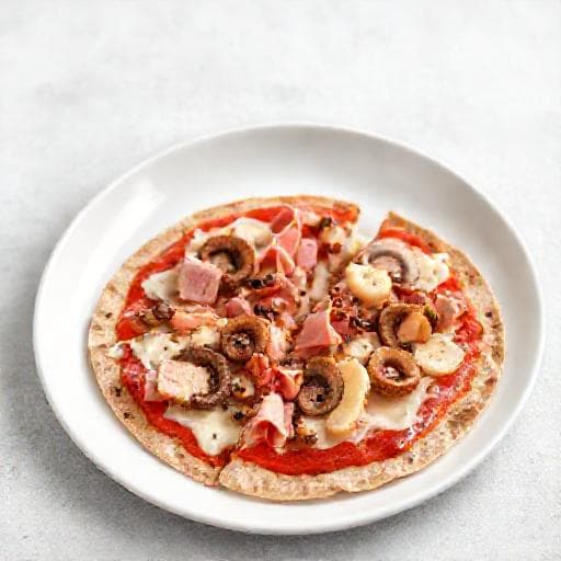 Brza Pizza sa Šunkom i Gljivama (na Tortilji)