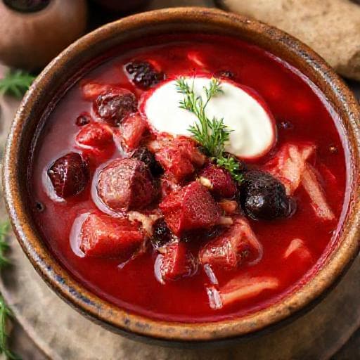Київський борщ із чорносливом (Класичний)