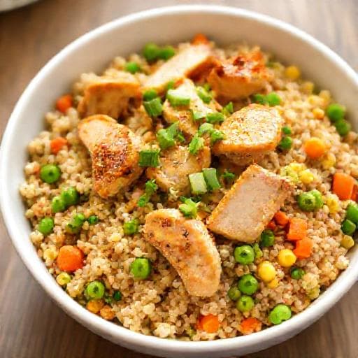 Швидкий булгур із куркою та овочами