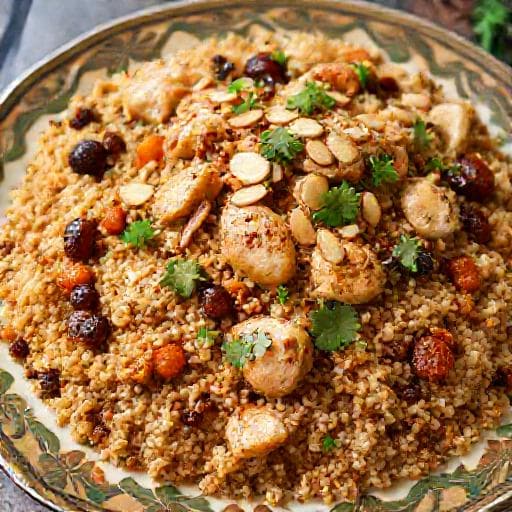 Булгур із куркою по-східному з сухофруктами