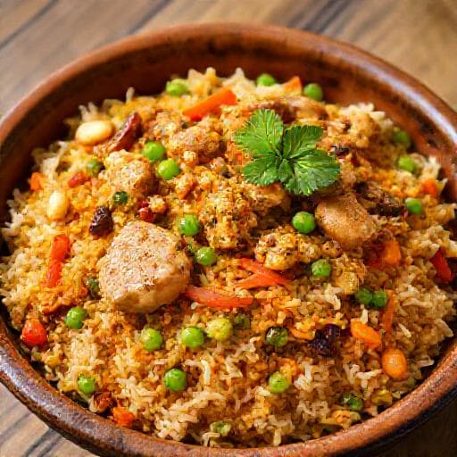 Бір'яні з куркою та овочами (регіональний акцент)