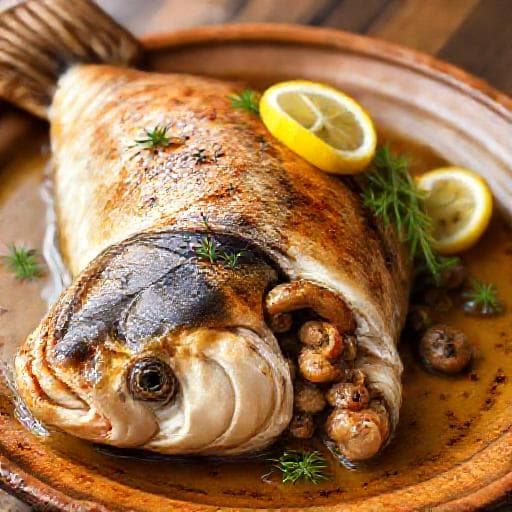 Щука, фарширована грибами (Класичний рецепт)