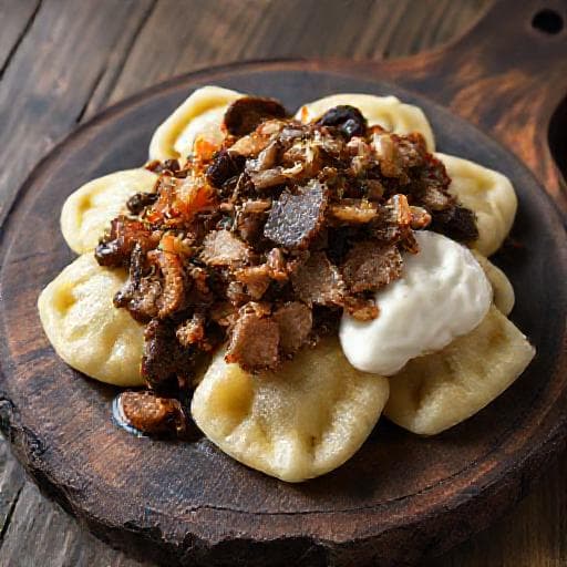 Палюшки з Картоплі з Грибами та Шкварками