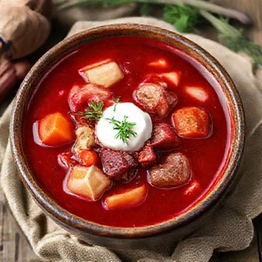 Класичний український борщ із яловичиною