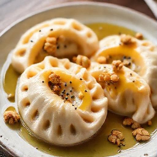Вареники з маком та медом з горіхами