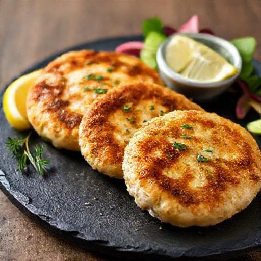 Рибні січеники з зеленню та часником