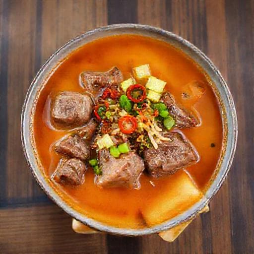 Lontong Kikil Sapi Pedas Manis