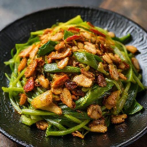 Tumis Daun Pepaya Teri Medan