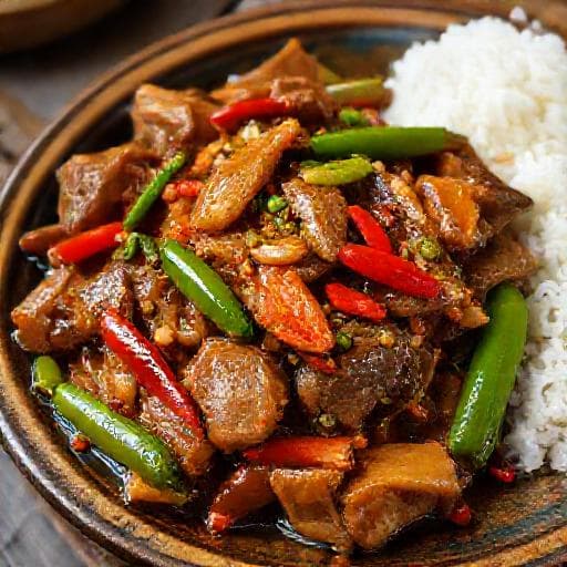 Oseng Kikil Sapi Cabe Ijo Tradisional