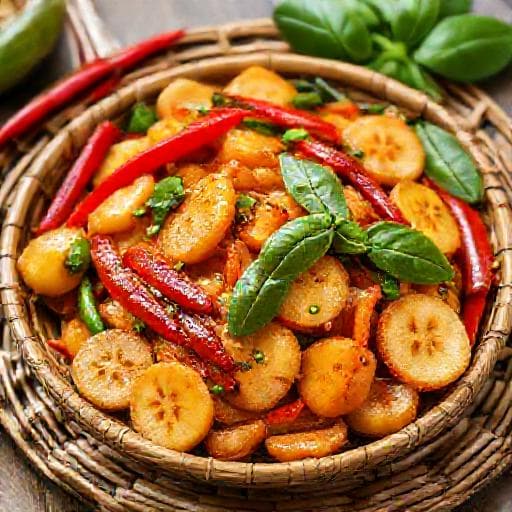 Oseng Jantung Pisang Pedas Kemangi