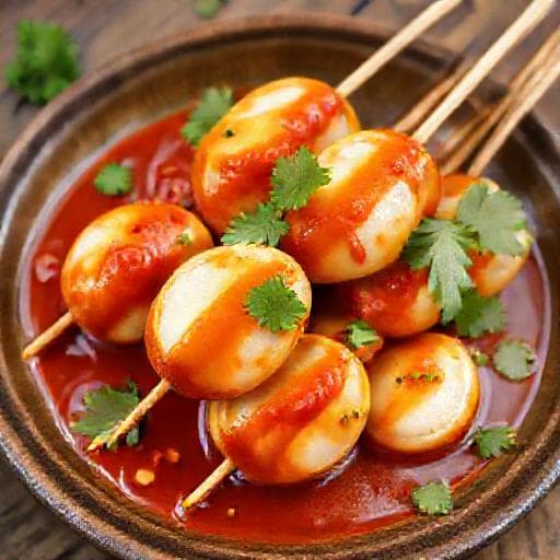 Sate Telur Puyuh Bumbu Rujak