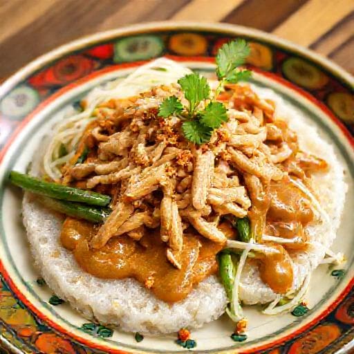 Tipat Cantok Ayam Suwir