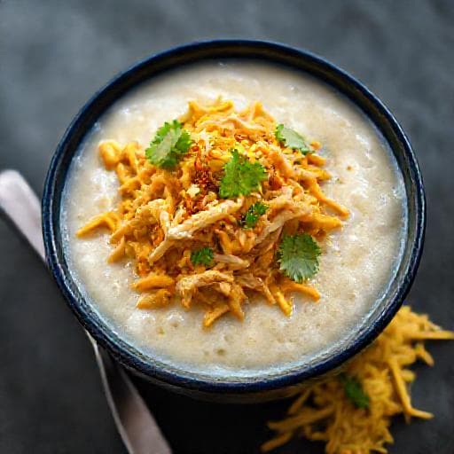 Bubur Mengguh Ayam Bumbu Kuning