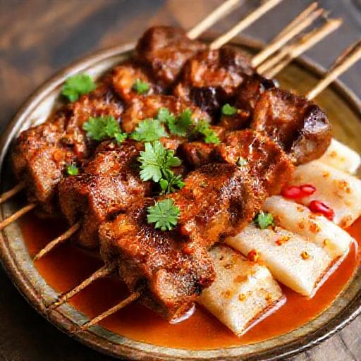 Sate Bulayak Kambing Bumbu Rujak