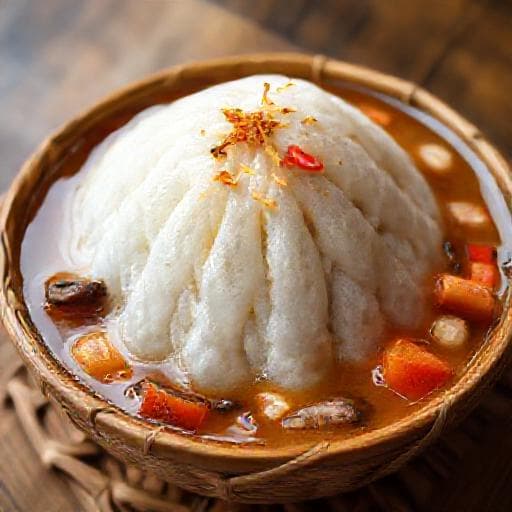 Kapurung Palopo dengan Ikan Teri