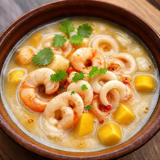 Barobbo Seafood (Bubur Manado dengan Udang dan Cumi)